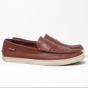 Cole Haan Men's Tan Leather Slip-On Loafers